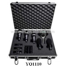 strong aluminum instrument carrying case with custom foam insert